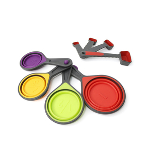 8 Miếng Di Động <span class=keywords><strong>4</strong></span> Trong <span class=keywords><strong>1</strong></span> Có Thể Gập Lại Silicone Pp Xử Lý Cốc Đo Và Bộ Thìa - Product Image 6