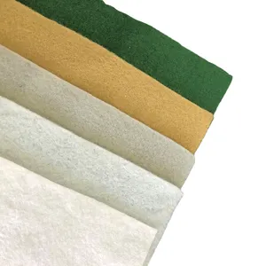 Non-woven geotextile silt fence ground covering black white yellow green fabric staple fiber 300g/m2