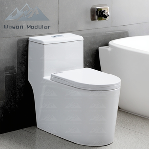 โถสุขภัณฑ์เซรามิกแบบชิ้นเดียว ยี่ห้อ Wayon ระบบไซฟอน ฉีดน้ำแบบเจ็ท สีขาว ได้รับการรับรองมาตรฐาน CE และ SASO รุ่น WW-ZBQ - Product Image 2