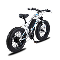 Vélo de montagne électrique à pneus gras à frein à disque 21 vitesses de 20 pouces avec moteur sans balais 350W à grande vitesse, cadre en acier, batterie au lithium