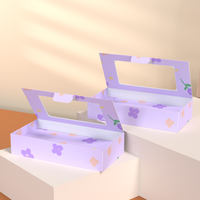 Boîtes en papier écologiques pour fêtes, sushis, fruits, chocolats, biscuits, desserts, emballages de traiteur avec fenêtre