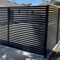 Panel de Cerca de Aluminio de 6 Pies con Poste para Jardín, Recubierto de Polvo, Resistente a la Oxidación, Color Negro, Precio Directo de Fábrica al por Mayor OEM