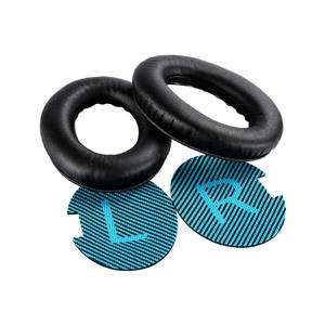 Coussinets d'oreille en cuir de haute qualité pour remplacement de protéines pour <span class=keywords><strong>Bose</strong></span> QuietComfort 15 QC15 QC25 QC 35 QC 2 AE2 - Product Image 1