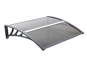 Toldo de Policarbonato y Aluminio <span class=keywords><strong>con</strong></span> Borde Central Cerrado, Mayor Estabilidad y Resistencia al Viento, Protección Solar Manual Anti-UV para Exteriores - Product Image 3