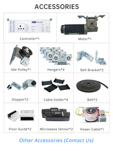 Deper DSL200 100kg Operador Automático de Puerta Corredera Comercial con Sensor/Control Remoto, Motor DUNKER 50W, Moderno de Aleación de Aluminio para Oficina - Product Image 4