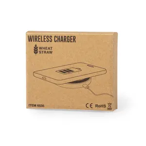 Caricatore Wireless Paglia gadget ecologici - Product Image 3