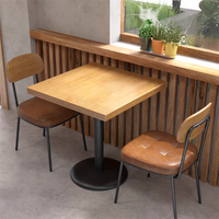 Ensemble de table et de chaises de salle à manger en bois et cuir PU, moderne et luxueux, personnalisé pour villa et restaurant