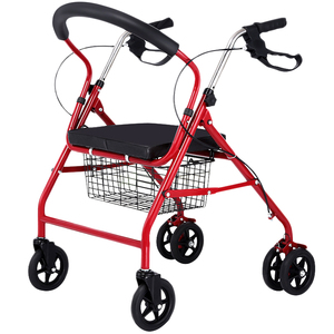 Déambulateur à assistance à la <span class=keywords><strong>marche</strong></span> avec cadre en aluminium, fauteuil roulant pour adultes handicapés avec siège, déambulateur à roulettes avec panier, économiseur <span class=keywords><strong>de</strong></span> main-d'œuvre - Product Image 1
