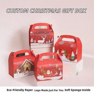 Caja de Regalo Decorativa Rígida Personalizada para Árbol de Navidad con Forro de Esponja de Materiales Reciclados y Embalaje de Cartón para Regalos Navideños - Product Image 2