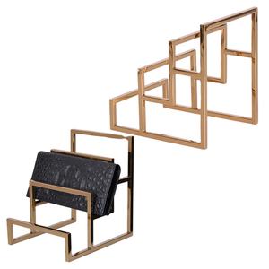 Soporte de exhibición de bolso de mano dorado, Cartera de 3 capas, estante de exhibición - Product Image 1