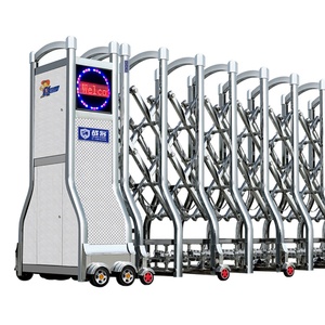 Puerta de Seguridad Principal Industrial, Puerta Corredera Eléctrica Automática de Acero Inoxidable para Uso Escolar - Product Image 1