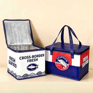 Promotional Double Layers Coolers Custom Oxford Non-woven <b>Polypropylene</b> Insulated Cooler <b>Bags</b> With Logo for Delivery - Product Image 3
