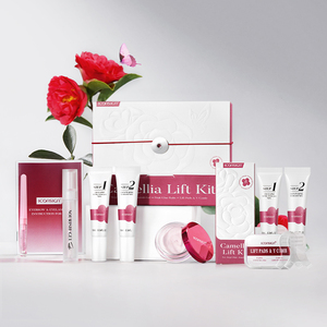 Kit de rehaussement des <span class=keywords><strong>cils</strong></span> et des sourcils à la kératine en gros, Camellia 2 en 1, vegan, cysteamine HCL, kit de rehaussement avec huile nourrissante - Product Image 1