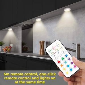 Luz Ambiental LED Moderna RGB de 16 Colores con Control Remoto, Funciona con Batería, Material ABS, para Dormitorio, Cocina, Gabinete - Product Image 2