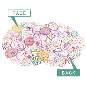 DAMAI Easter Decoration Cutwork Embroidered Spring Flowery Floral Eggs Dresser Scarf for Home Spring Holiday Tabletop Decoration - Product Image 4