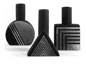 Moderne nordische einfache schwarze weiße Tischplatte Porzellan geometrische Vase Keramik für Wohnkultur - Product Image 6
