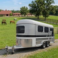 Remorque porte-chevaux 3 places standard australien 2026 avec plancher anti-corrosion et boîte à selles escamotable