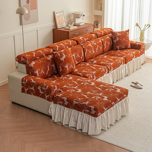 <span class=keywords><strong>Copridivano</strong></span> <span class=keywords><strong>arancione</strong></span> in pile con cinturino antiscivolo con bordo e fodera antigraffio per gatti adatta a tutte le stagioni - Product Image 3