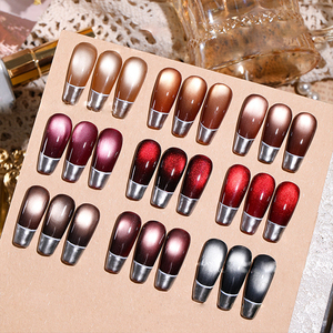 AILANUO último 9 colores flor jardín ojo de gato gel pulido Navidad rojo estilo ojo de gato gel esmalte de uñas proveedor de uñas personalizado - Product Image 1