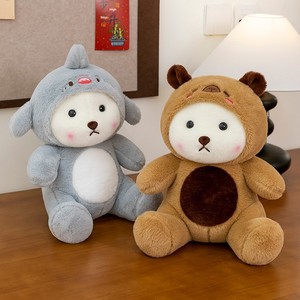 Nuevo y Adorable Peluche <span class=keywords><strong>de</strong></span> Oso <span class=keywords><strong>Rina</strong></span> Transformable con Relleno <span class=keywords><strong>de</strong></span> Algodón PP, Diseño <span class=keywords><strong>de</strong></span> Tiburón, Almohada Decorativa, Regalo para Niñas, Decoración del Hogar - Product Image 3