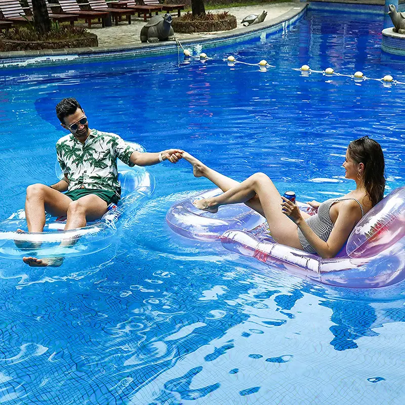 Sofá de agua sillón PVC inflable piscina transparente adulto inflable piscina flotador