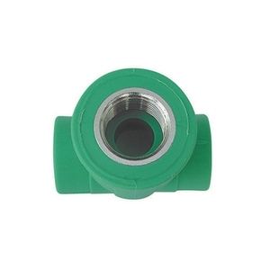 Raccordo a T Filettato F 3/4 X 25mm per Tubi in PP Grigio - Product Image 1