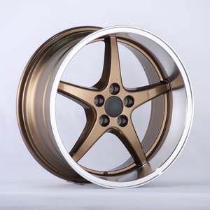 Groothandelsprijs Casting 18 Inch 8.5j 5X108 Wielen Vijf Spaken Zilver Machinaal Bewerkte Lip Diepe Schotel Legering Auto Velgen Voor <span class=keywords><strong>Volvo</strong></span> - Product Image 4