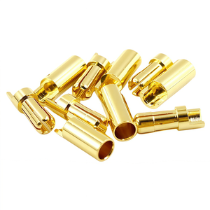 Ensemble de connecteurs à balle en cuivre pur plaqué or Amass GC5510-M GC5510-F 5,5 mm, courant continu 50A pour moteur et ESC RC - Product Image 1