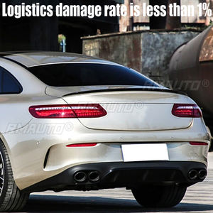 Pour Mercedes Benz Classe E Coupé C238 Spoiler de coffre arrière en fibre de carbone aspect carbone Déflecteur style E53 AMG M4 Noir brillant - Product Image 2