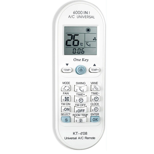 Newest Universal Remote Ac 6000 in 1 KT-E08 AC Remote Control Use for Air Conditioner