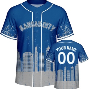 Maillots de baseball personnalisés surdimensionnés pour fans, cadeaux unisexes à manches courtes, anti-transpiration, antibactériens, anti-UV, imprimés et cousus - Product Image 5