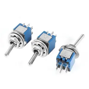 SMTS-202 AC 125V 3A 6 Pin DPDT On/On 2 Position Sub-Mini Toggle Switch