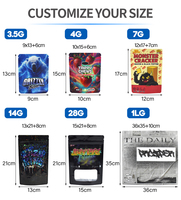 Emballage personnalisé pour bonbons gélifiés, sachet refermable en aluminium Mylar résistant aux odeurs, Doypack, 3,5 g, 7 g, 14 g, 1 LB