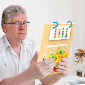 Jouets éducatifs en bois pour enfants, jeu de marche double face quatre couleurs, pour l'apprentissage des formes et des couleurs - Product Image 4