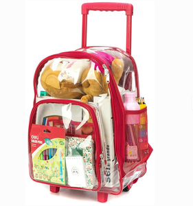 Sac à dos transparent en PVC transparent résistant au froid avec roues, sac à dos transparent pour voyage, <span class=keywords><strong>cartable</strong></span> - Product Image 5