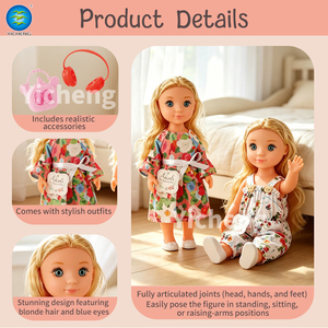 Muñeca <span class=keywords><strong>de</strong></span> Vinilo <span class=keywords><strong>de</strong></span> 33 cm, Totalmente Articulada, con Ropa, Audífonos y Bolso, Muñeca Interactiva <span class=keywords><strong>para</strong></span> Niños - Product Image 2