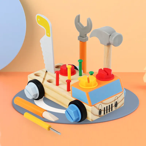 Jouets en bois Montessori éducatifs pour tout-petits, atelier de <span class=keywords><strong>bricolage</strong></span> pour enfants, vis et écrous, outils de voiture, <span class=keywords><strong>jouet</strong></span> de développement - Product Image 2
