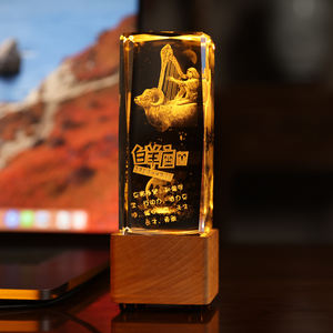 คริสตัลลูกบาศก์สิบสองกลุ่มดาวที่สร้างสรรค์เครื่องประดับแก้วคริสตัลแกะสลักเลเซอร์3D คริสตัลก้อนแก้ว - Product Image 4