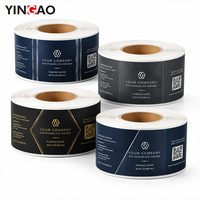 Autocollants personnalisés Yingao, impression UV sur feuille d'argent, imperméables, brillants, étiquettes pour eau purifiée en rouleau, minimalistes, modernes, raffinés, durables