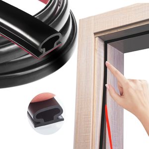 Burlete de Goma <span class=keywords><strong>para</strong></span> Puerta, Tira de Sellado Autoadhesiva de Goma en Forma de D - Product Image 1