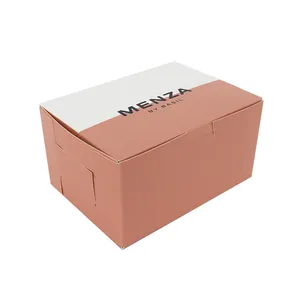 Cajas de papel Kraft personalizadas, embalaje de productos horneados, pastel, pastelería, marfil