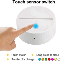 Lampe LED 3D de nuit Câble USB télécommandé 16 couleurs Présentoir de spectacle de lumière pour acrylique Dropshipping
