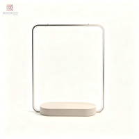 Support de présentation de vêtements minimaliste en métal rotatif et détachable, avec anneau lumineux LED, piédestal moderne pour boutique, présentoir à vêtements