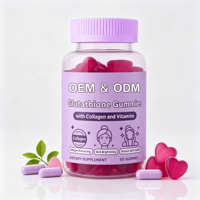 Gummies au glutathion sans gluten, non OGM, sans produits laitiers, à base de pétite graine de noix et de pectine