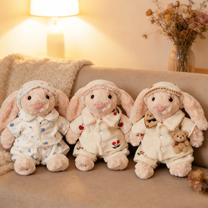 Vestito e Pigiama per Coniglietto, Decorazione e Regalo per Ragazze, Accessori Carini Fatti a Mano per Giocattoli di Peluche da 32/35cm - Product Image 1