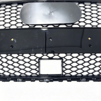 Pour Audi A3 S3 8V 2014-2016 : Grille de pare-chocs avant en nid d'abeille avec trou pour capteur ACC, style sport, amélioration esthétique