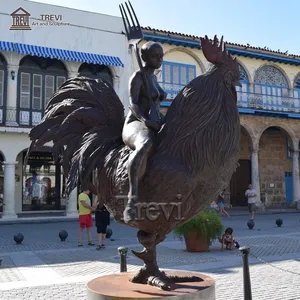 Escultura de gallo decorativa de Metal y bronce de latón, grande, personalizada, venta al por mayor, con estatua de figura, 150cm