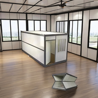 Hochwertiges Stahl-Faltcontainerhaus Vorgefertigtes Büro Wachhäuschen für Wohnheim Flachpack-Haus für Villa Hotel