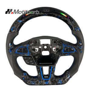 Volante personalizado de fibra de carbono forjado azul con pantalla LED inteligente para Ford Focus MK3 ST RS ST-Line 2015-2018 - Product Image 1