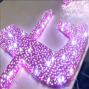 Lettres lumineuses LED ciel étoilé pour enseignes de magasin, lettres lumineuses 3D personnalisées en miroir LED, lettres lumineuses RGB changeantes de couleur - Product Image 5